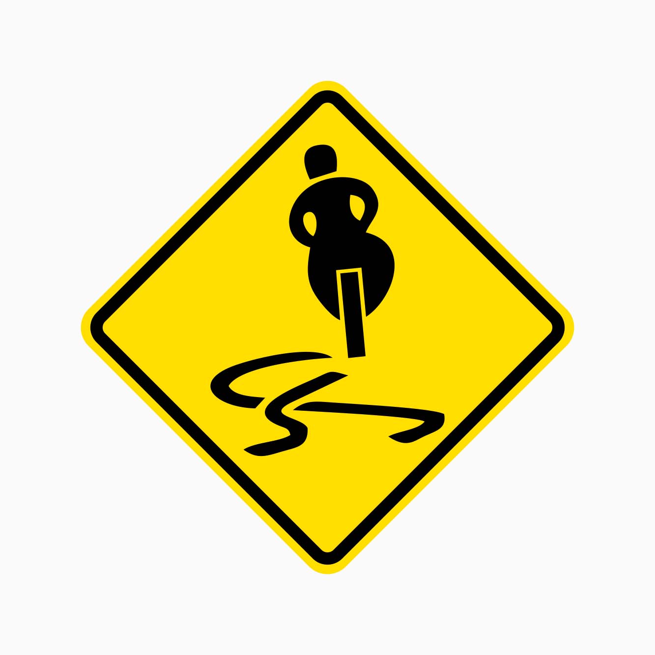 HAZARDOUS MOTORCYCLE CURVE SIGN - GET SIGNS