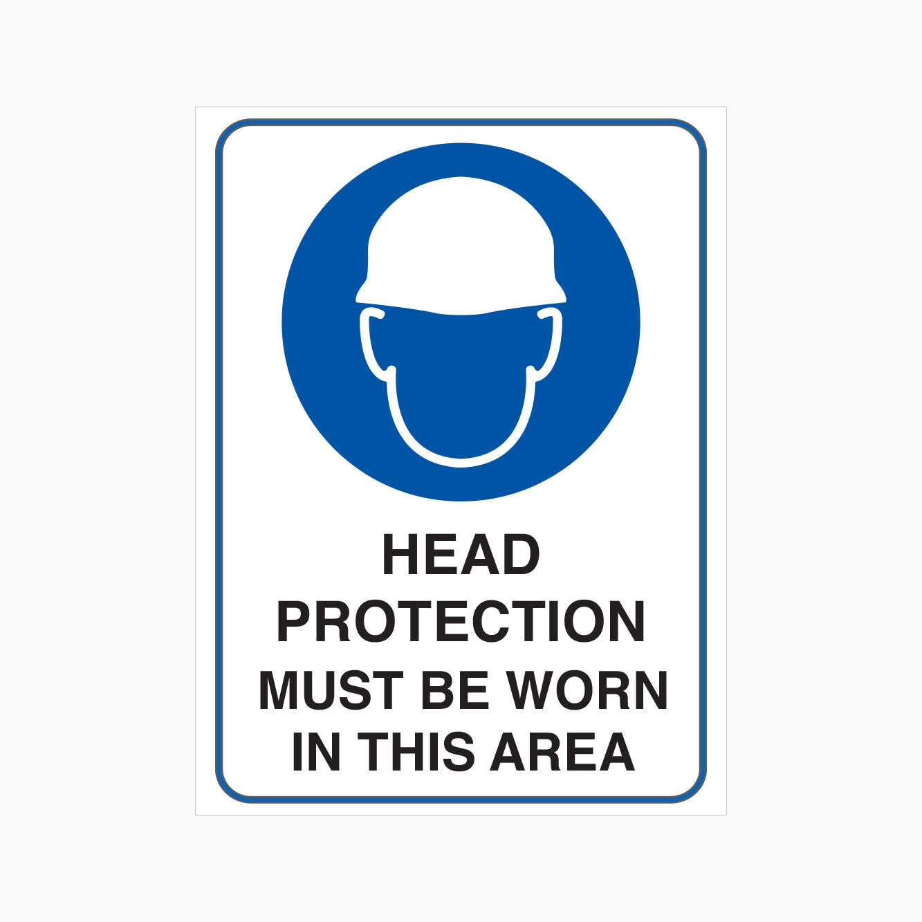 Head Protection Must Be Worn in This Area Sign | Safety Signage | GET ...
