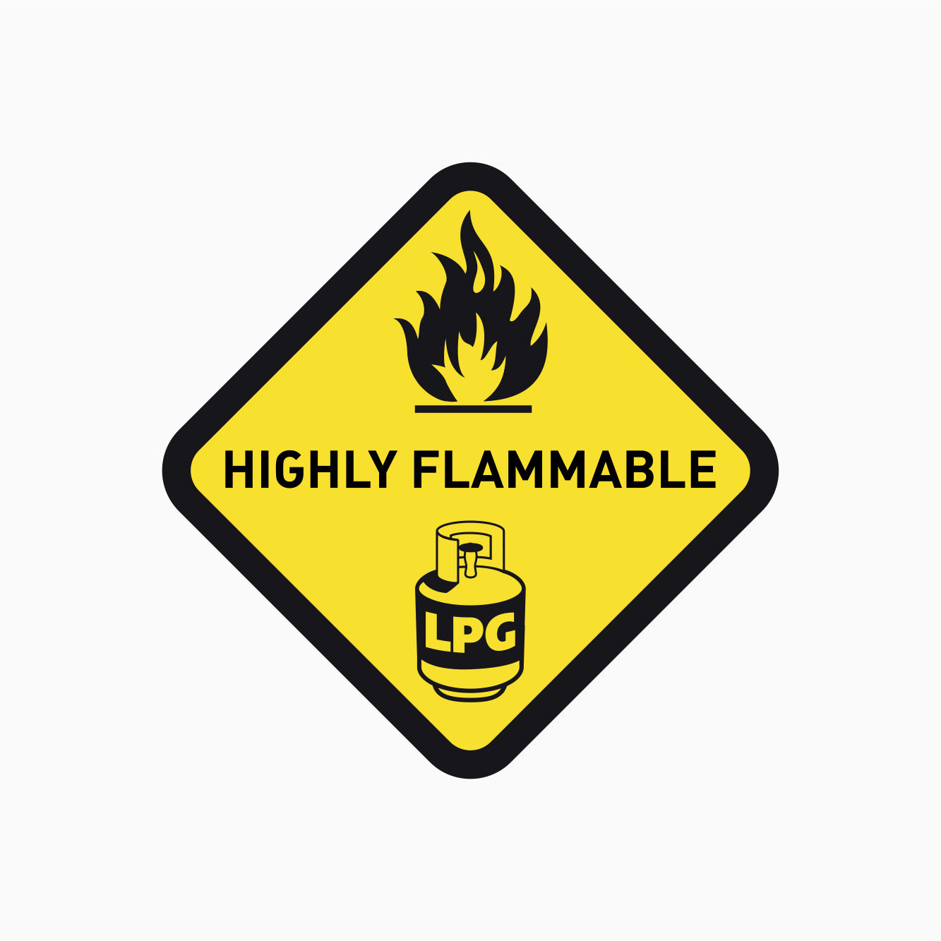 Highly Flammable Logo 'Danger Highly Flammable' Hazard Sign :: Sports
