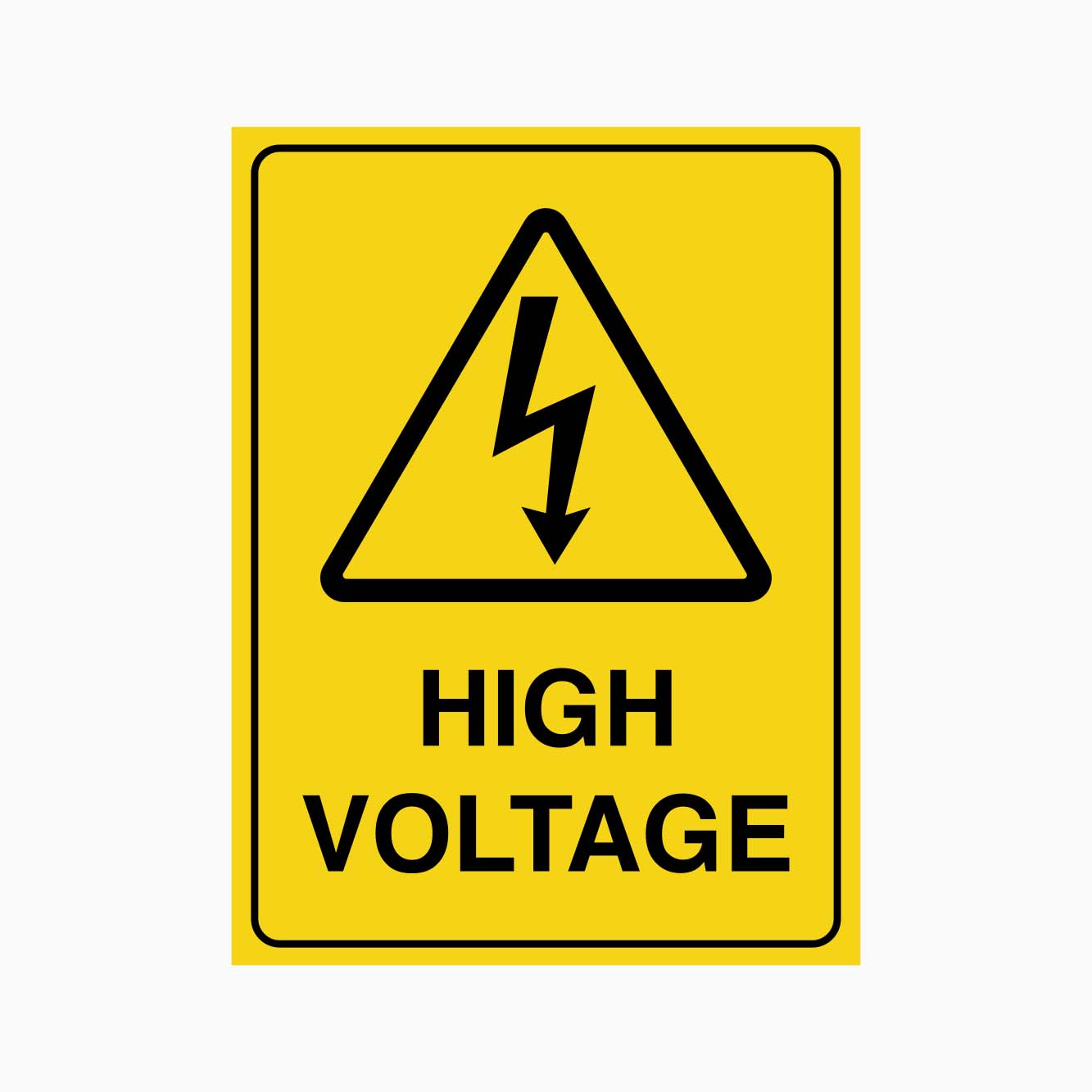 HIGH VOLTAGE SIGN - GET SIGNS SAFETY SIGNS