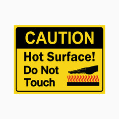 CAUTION HOT SURAFACE DO NOT TOUCH SIGN