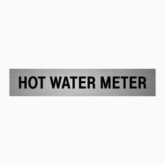 HOT WATER METER SIGN