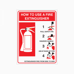 HOW TO USE FIRE EXTINGUISHER SIGN