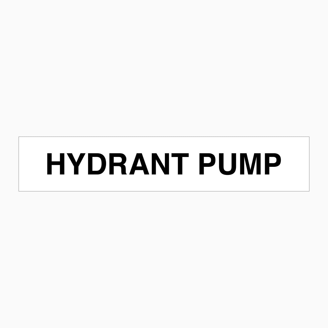 HYDRANT PUMP SIGN