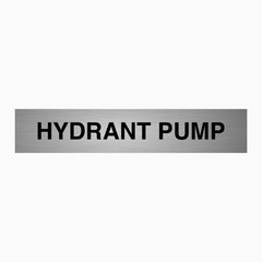 HYDRANT PUMP SIGN