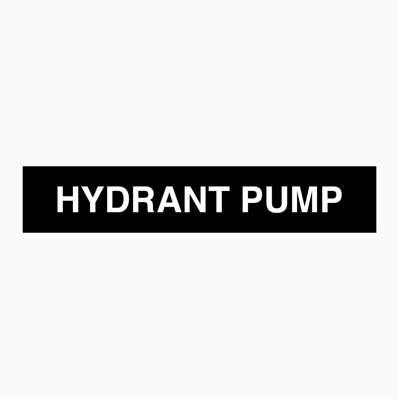 HYDRANT PUMP SIGN