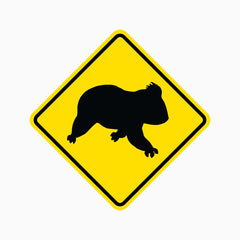 KOALAS ON ROAD SIGN