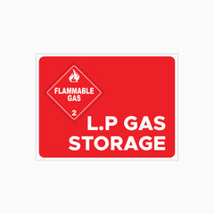 L.P GAS STORAGE SIGN