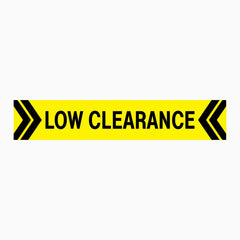 LOW CLEARANCE SIGN