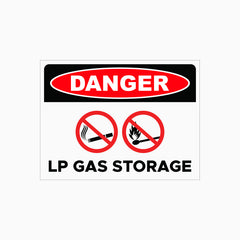 DANGER LP GAS STORAGE SIGN