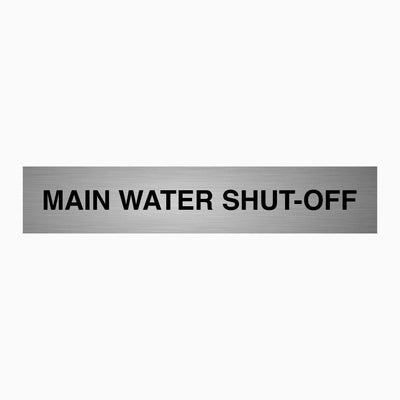 MAIN WATER SHUT-OFF SIGN