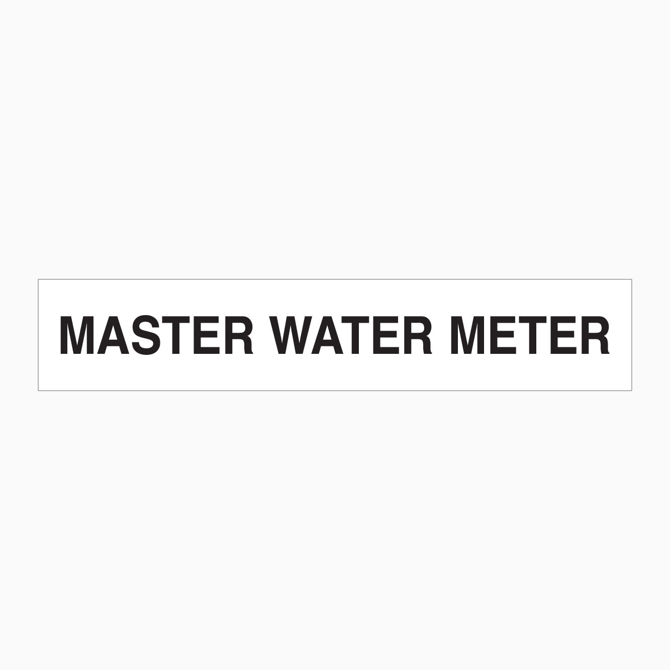 MASTER WATER METER SIGN