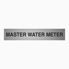 MASTER WATER METER SIGN