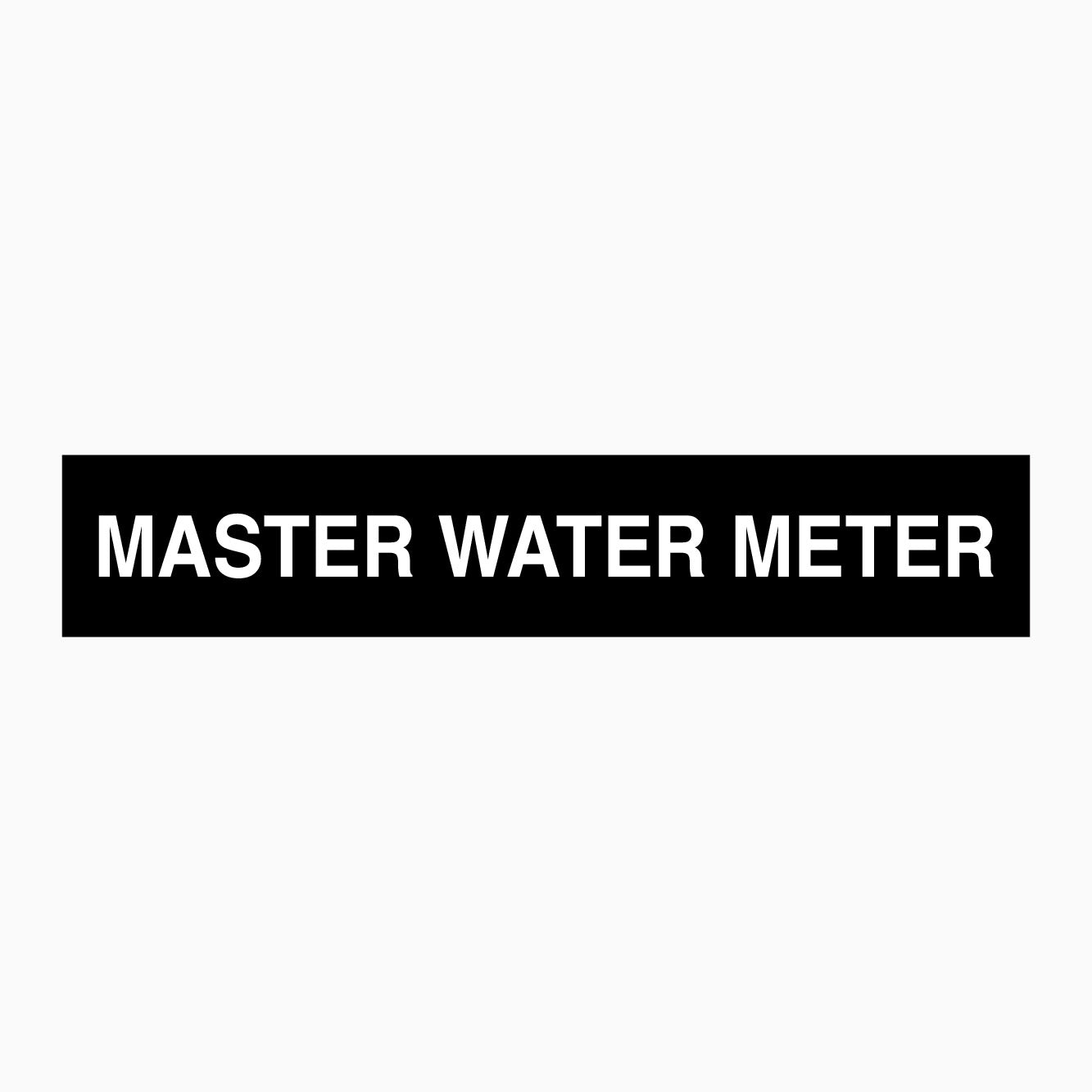 MASTER WATER METER SIGN