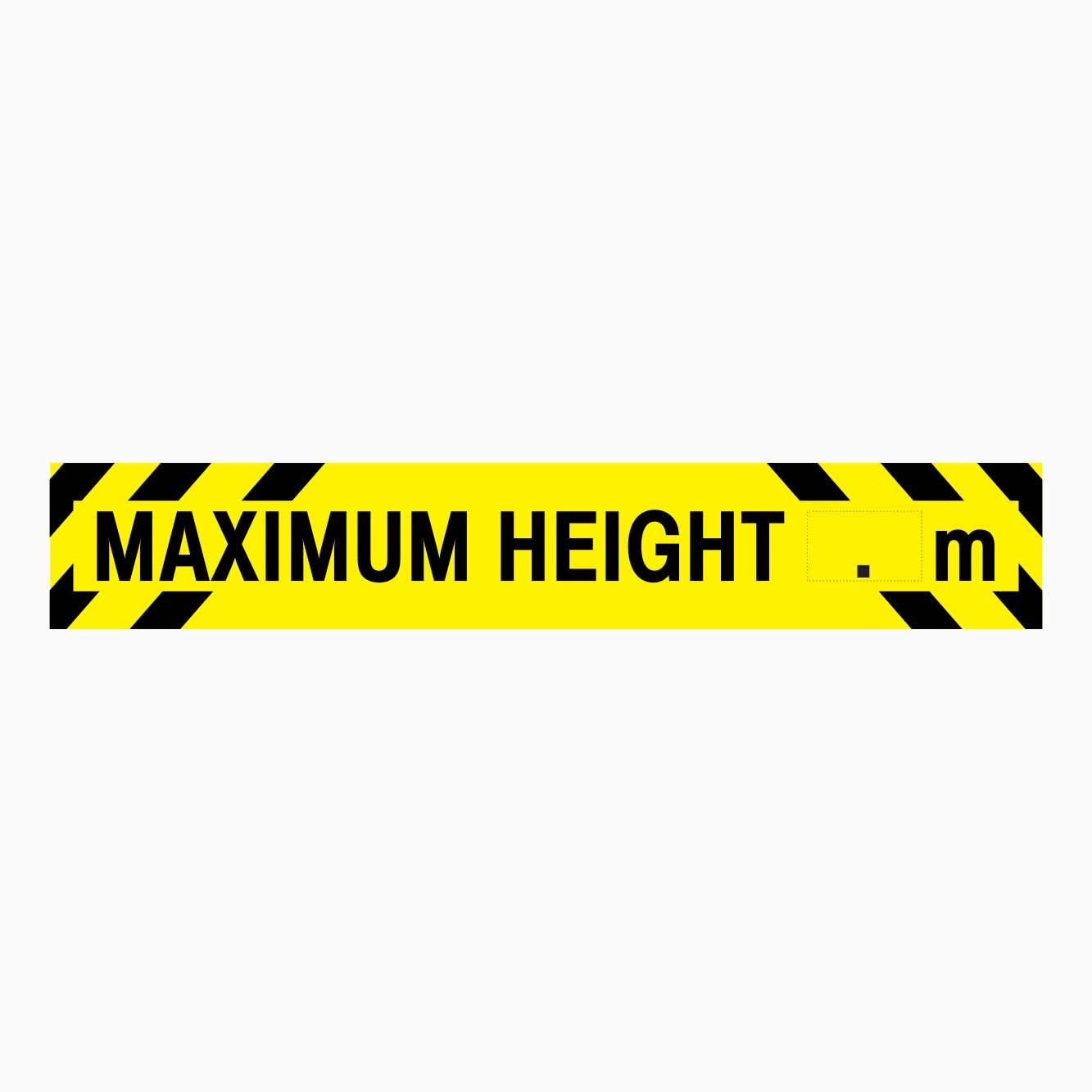 MAXIMUM HEIGHT SIGN WITH CUSTOM METER AT GET SIGNS IN AUSTRALIA