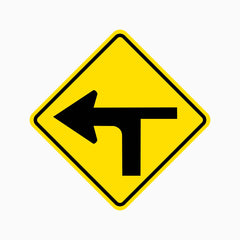 MODIFIED INTERSECTION SIGN - (LEFT OR RIGHT)