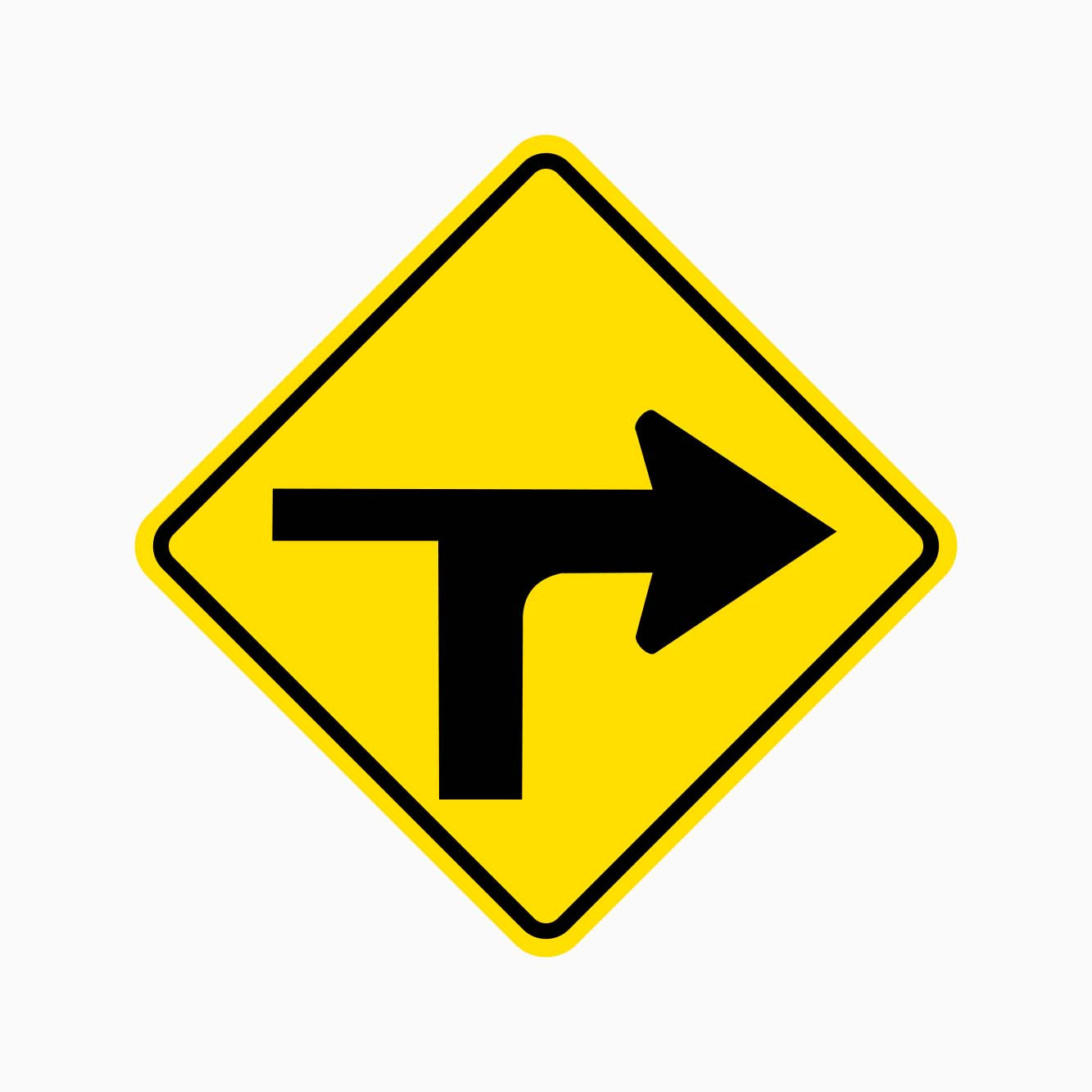 MODIFIED INTERSECTION SIGN - (LEFT OR RIGHT) Reflective - Class 1 – Get ...