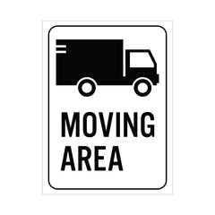 TRUCK MOVING AREA SIGN