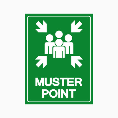 MUSTER POINT SIGN
