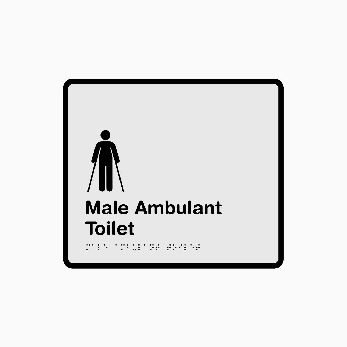 Male Ambulant Braille & Tactile Sign - get signs