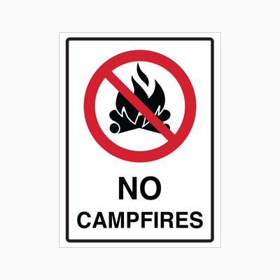 NO CAMPFIRES SIGN