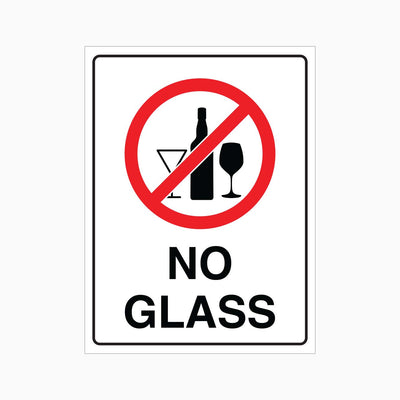 NO GLASS SIGN