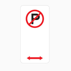 NO PARKING SIGN LEFT and RIGHT