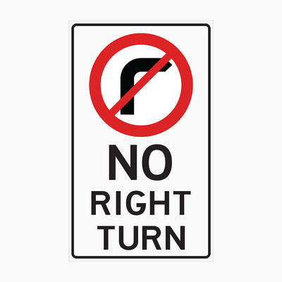 NO RIGHT TURN SIGN