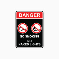 NO SMOKING - NO NAKED LIGHTS SIGN