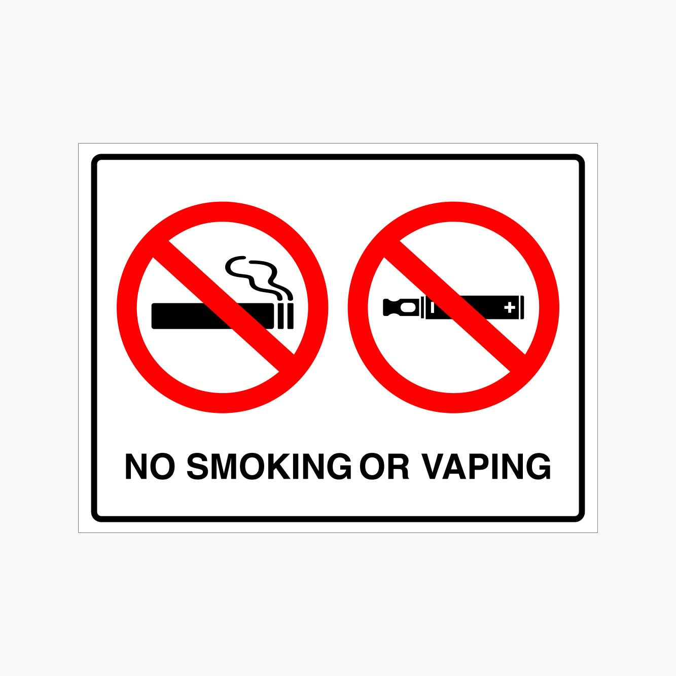 NO SMOKING OR VAPING SIGN - GET SIGNS - AUSTRALIA