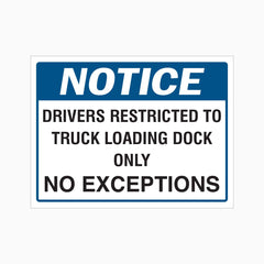 Loading Dock Closure Sign Access to Loading Dock Sign | Quality Signs at GET SIGNS Australia ...