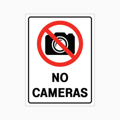 NO CAMERAS SIGN