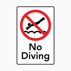 NO DIVING SIGN