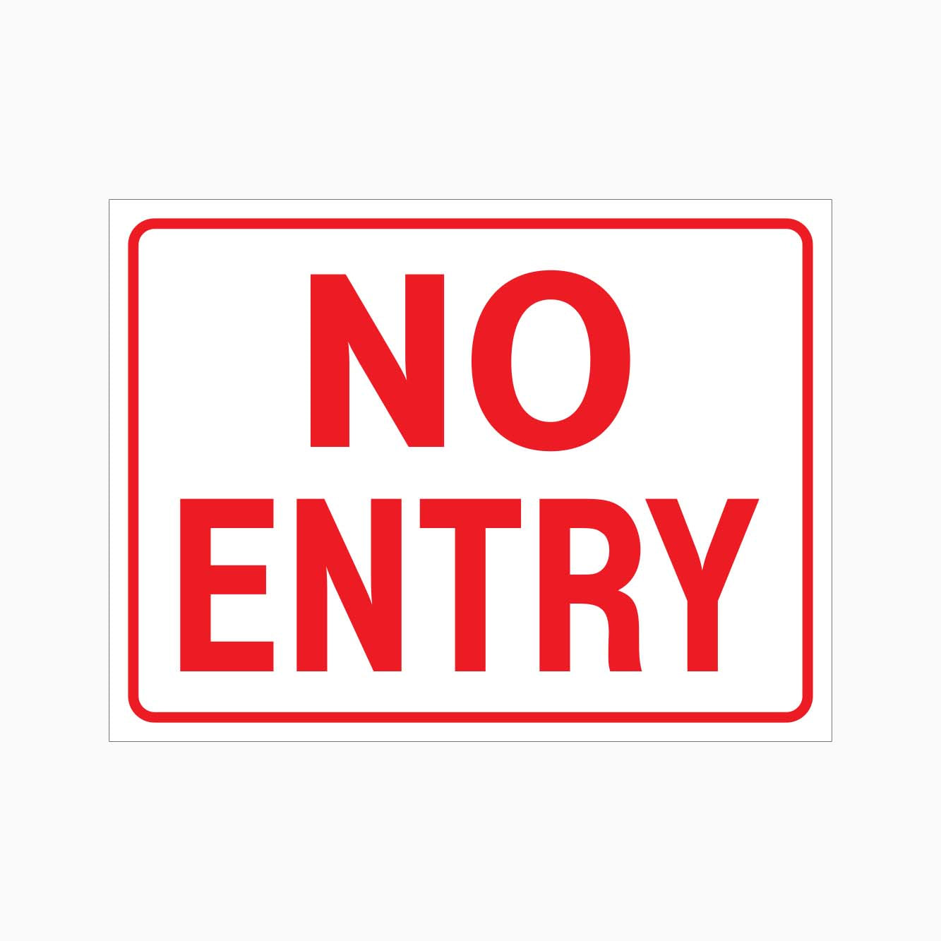 NO ENTRY SIGN BY GET SIGNS IN AUSTRALIA. METAL BACKGROUND RED TEXT