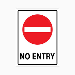 STOP NO ENTRY SIGN