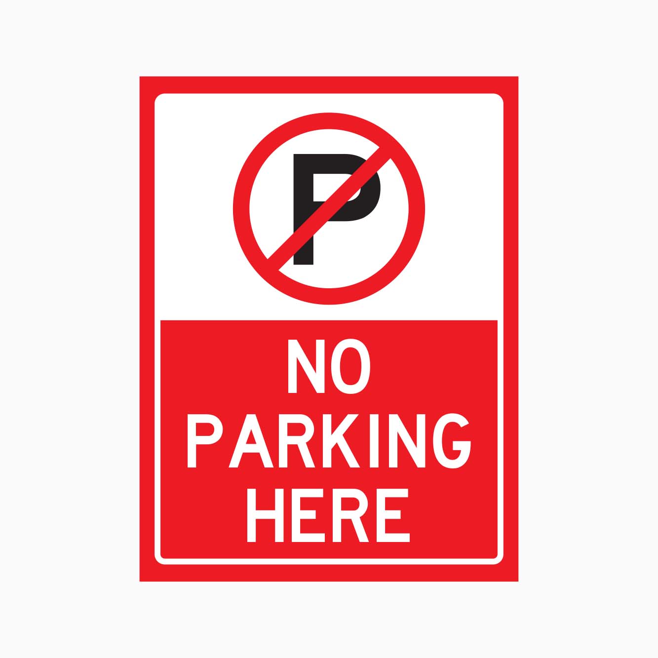 NO PARKING HERE SIGN- Parking Signs and more at Get Signs – Get signs