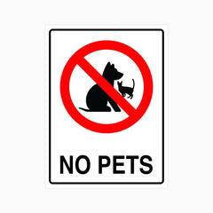 NO PETS SIGN