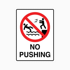 NO PUSHING SIGN
