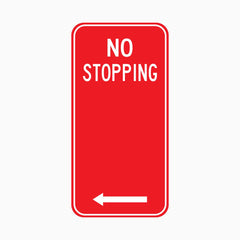 NO STOPPING SIGN LEFT