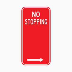 NO STOPPING SIGN RIGHT