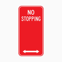 NO STOPPING SIGN Left and Right