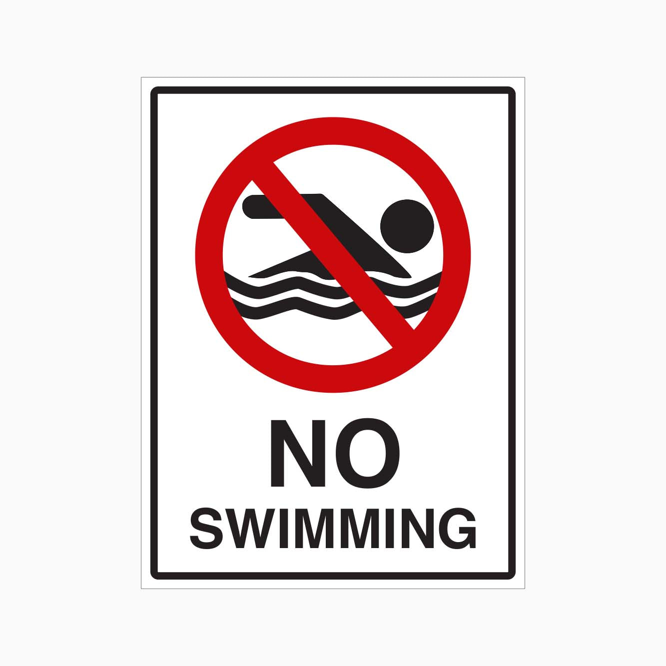 No Simming No Swimming Sign | Safety Signage for Beaches, Lakes & Pools - GET ...