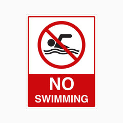 NO SWIMMING SIGN