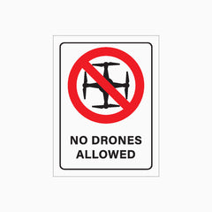 NO DRONES ALLOWED SIGN