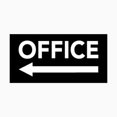 OFFICE SIGN (LEFT & RIGHT POINT)