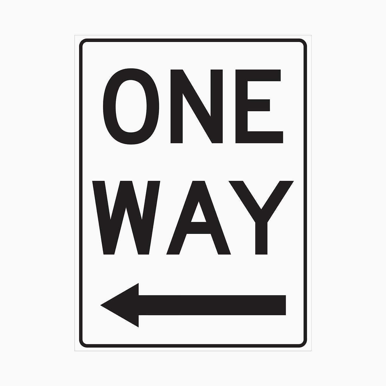 ONE WAY SIGN - LEFT ARROW