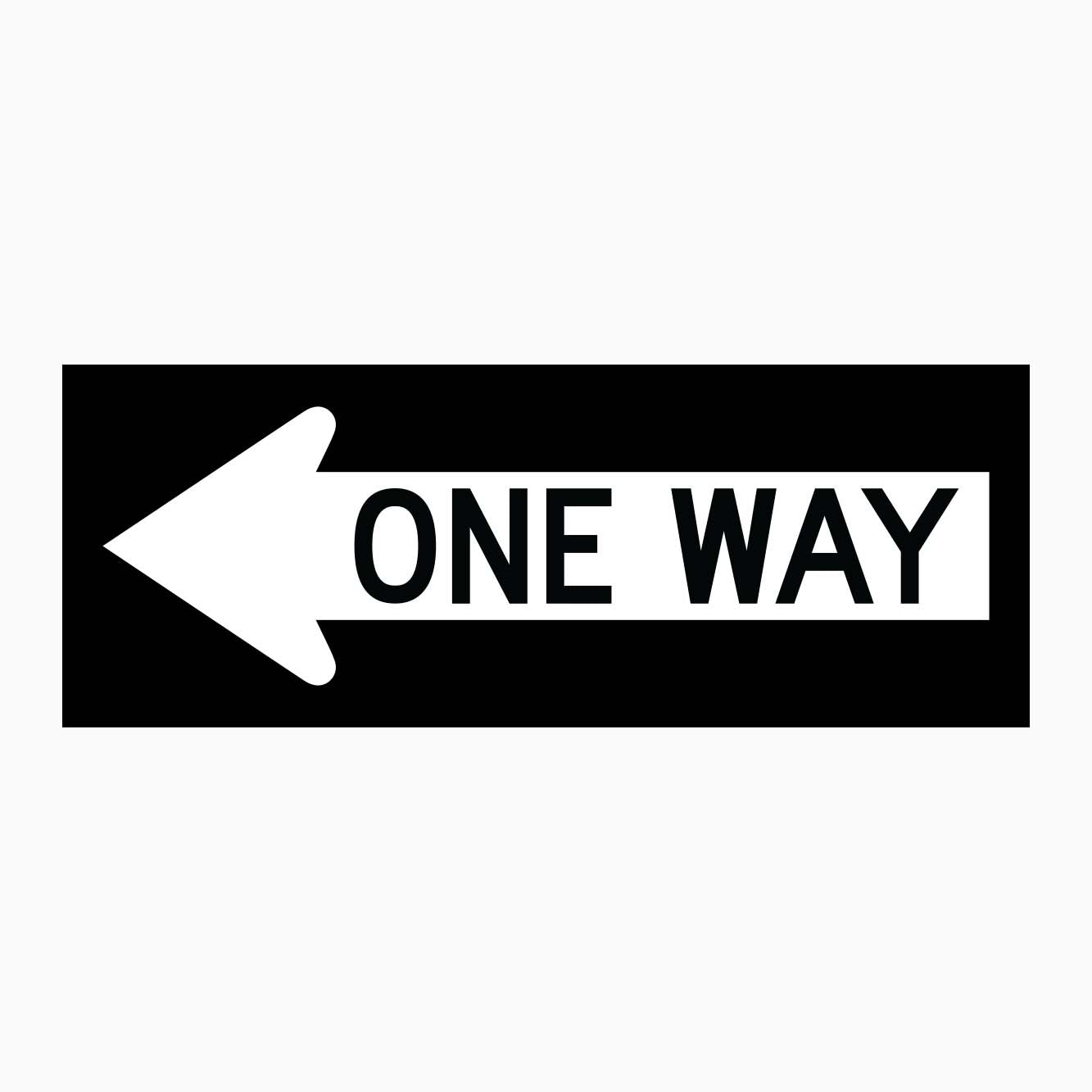 ONE WAY WITH ARROW LEFT SIGN - GET SIGNS