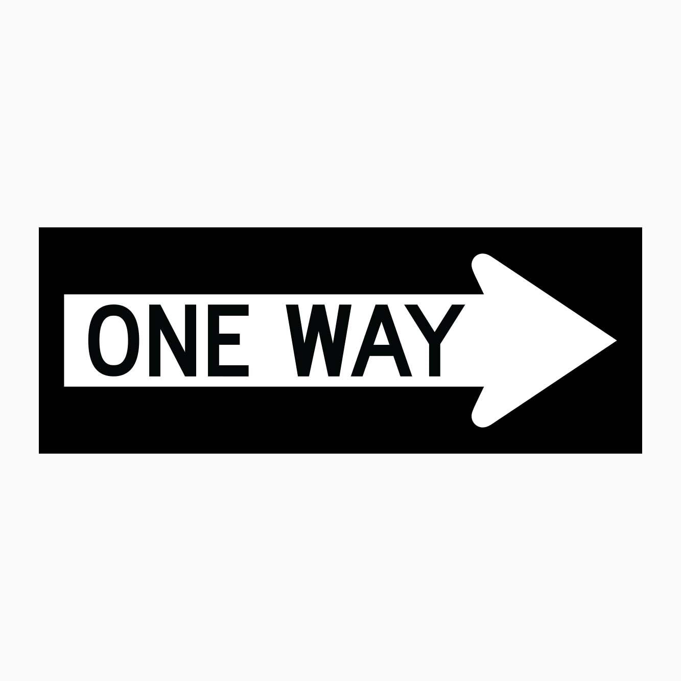 ONE WAY WITH ARROW RIGHT SIGN - GET SIGNS