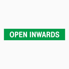 OPEN INWARDS SIGN