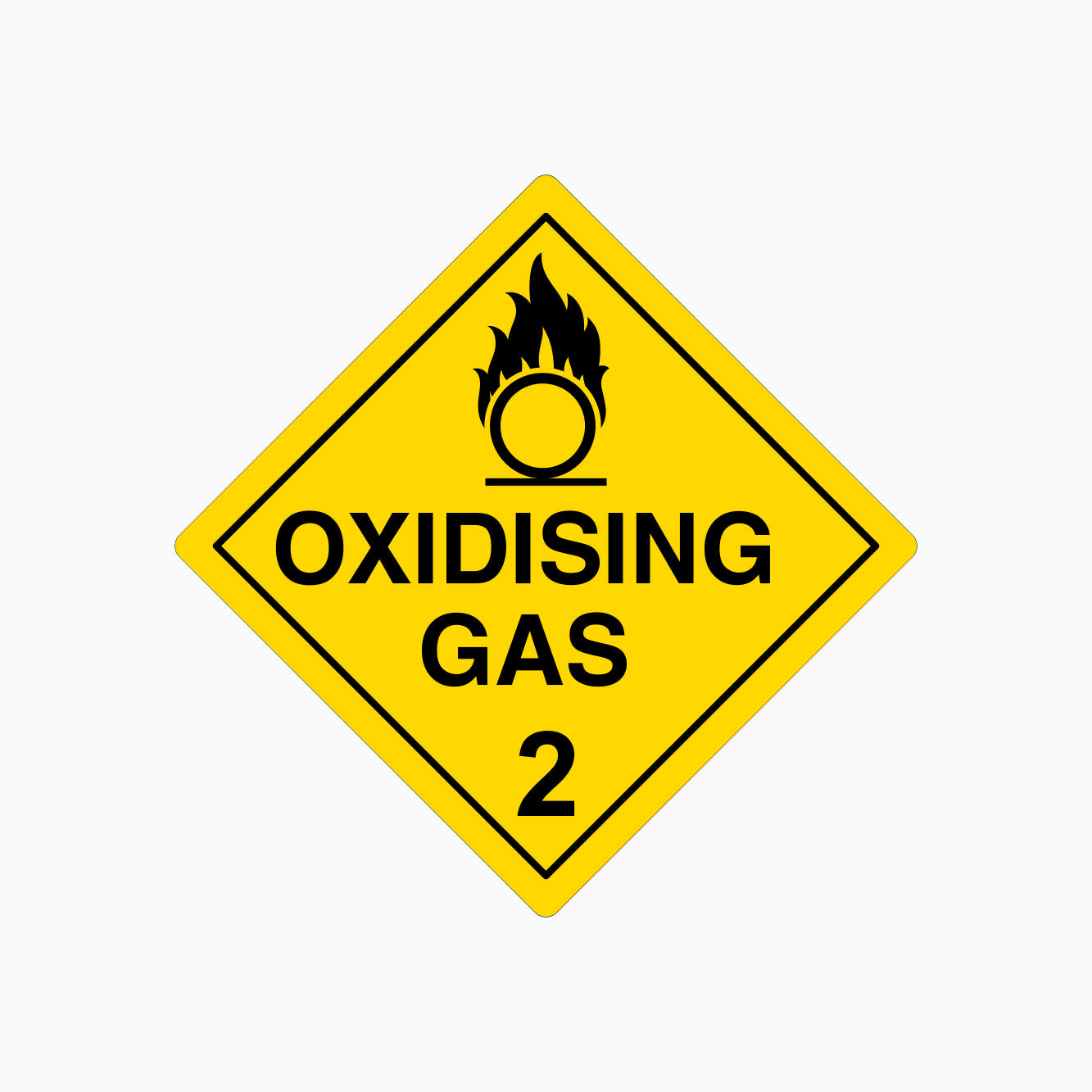 OXIDISING GAS 2 SIGN – Get signs